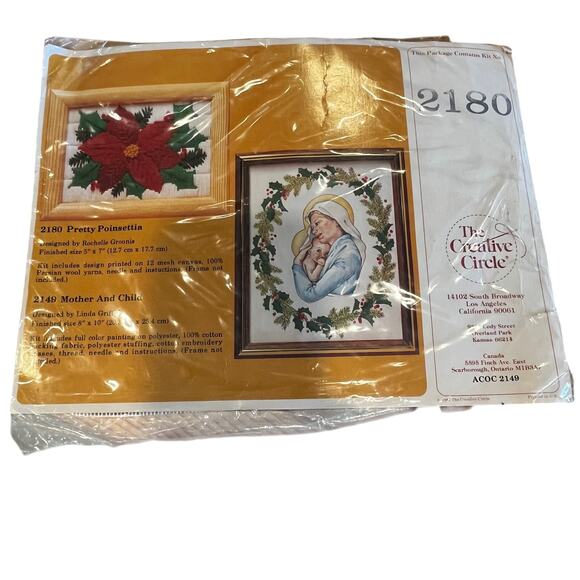 Vintage Pretty Poinsettia Embroidery Kit Holiday|Christmas - Picture 1 of 4